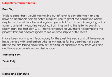 Tips For Writing Permission Letter?