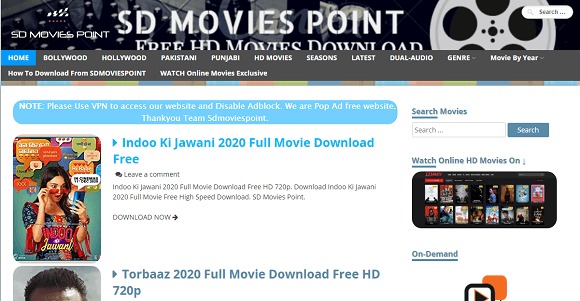 Sdmoviespoint 2021: Download illegally Free Bollywood, Hollywood movies